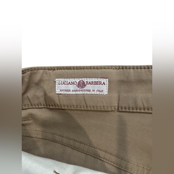 NWOT LUCIANO BARBERA Khaki COTTON Blend CHINO Pants Trousers EU-48 W-30" - Picture 4 of 10
